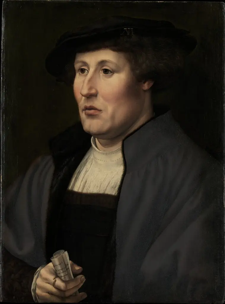 Portrait of a Man, by Jan Gossaert, oil, 1520