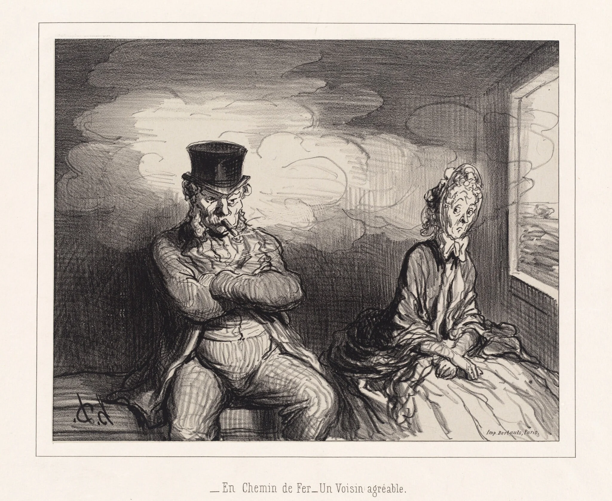 En Chemin de fer... un voisin agréable (On the Railroad: A Pleasant Neighbor), detail