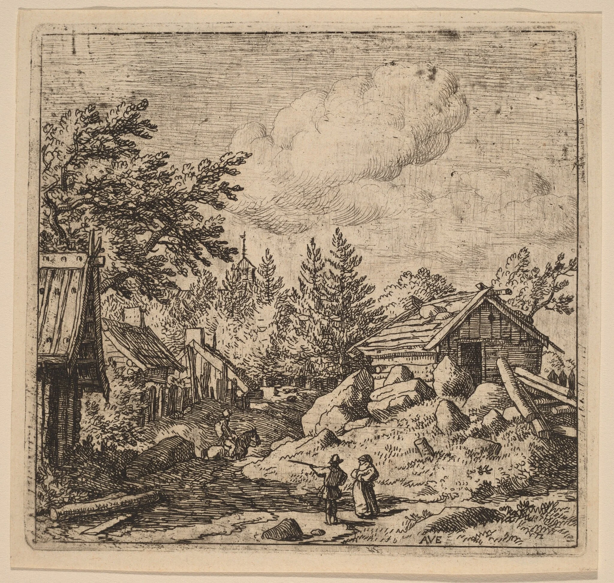 Hamlet on Mountainous Ground, detail