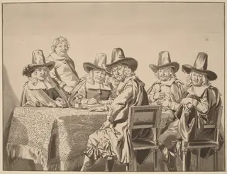 Directors of the Orphan Asylum of Haarlem, by Cornelis Ploos van Amstel, ink, 1777