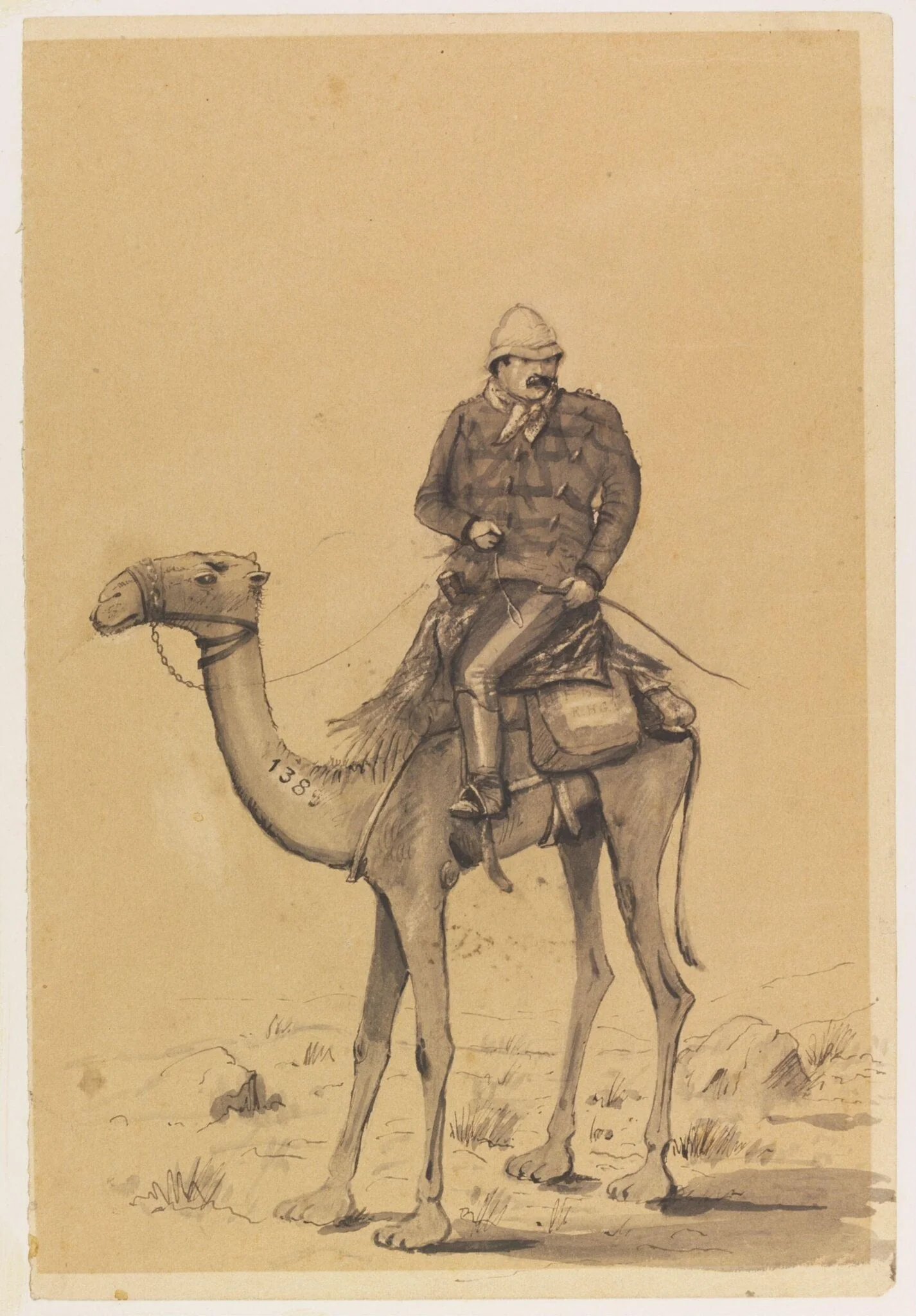 Col. Burnaby, Royal Horse Guards. Gakdul, 1885, detail