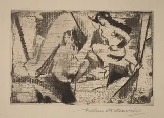 Apparition, by Arthur B. Davies, ink, 1914