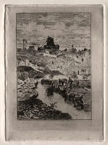 The Well at the Hill of Cailles, by Félix-Hilaire Buhot, 1870