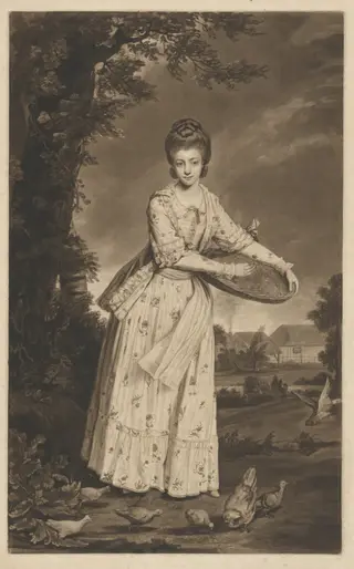 Mrs. Pelham, by William Dickinson, ink, 1775