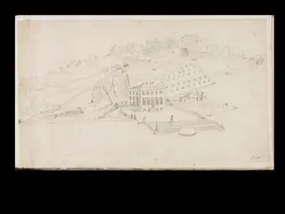 View of Painswick House and Gardens, Gloucestershire, by thomas robins, 1748