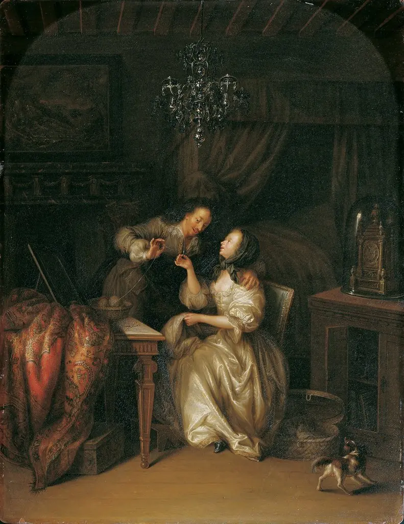 Gallant helper, by Adam Johann Braun, oil, 1793