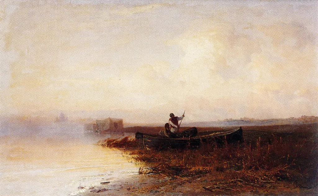Fishermen, by Fyodor Vasilyev, unspecified, 1870