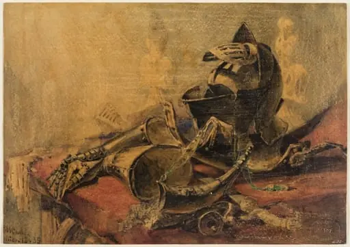 Study of Armour, by Edward William Cooke, watercolor, 1835