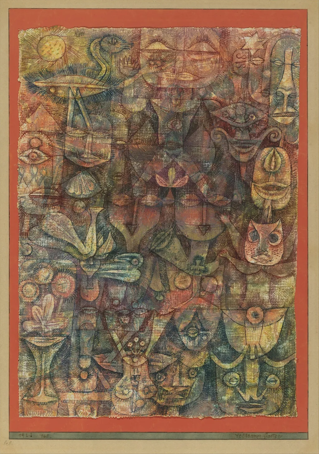 Strange Garden, by Paul Klee, unspecified, 1923