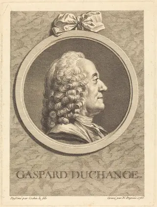Gaspard Duchange, by Nicolas-Gabriel Dupuis, ink, 1755