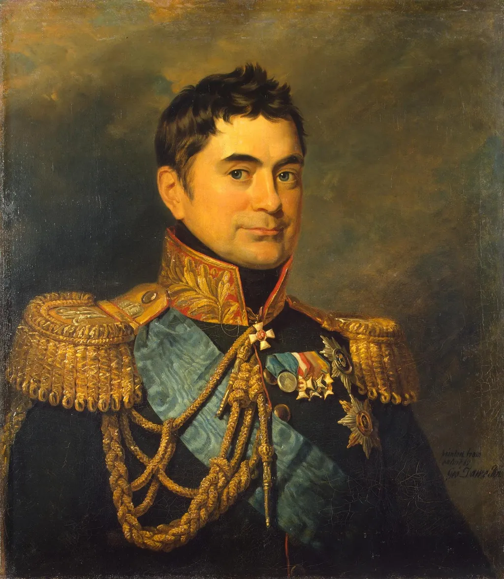 Portrait of Pyotr M. Volkonsky (1776-1852), by George Dawe, oil, 1823