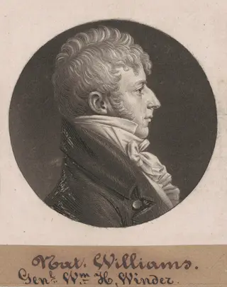 Joseph Ennalls Muse, by Charles B. J. Févret de Saint-Mémin, ink, 1804