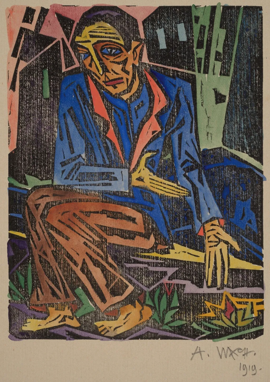 Poverty (Armut), by Aloys Wach, ink, 1919