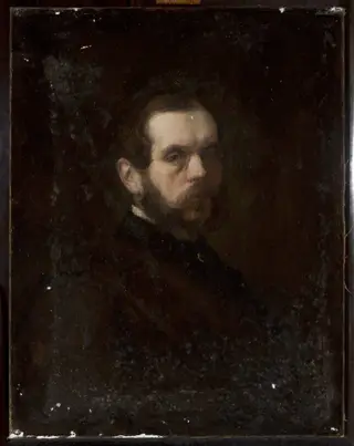 Portrait of a man, by Józef Simmler, oil, 1855
