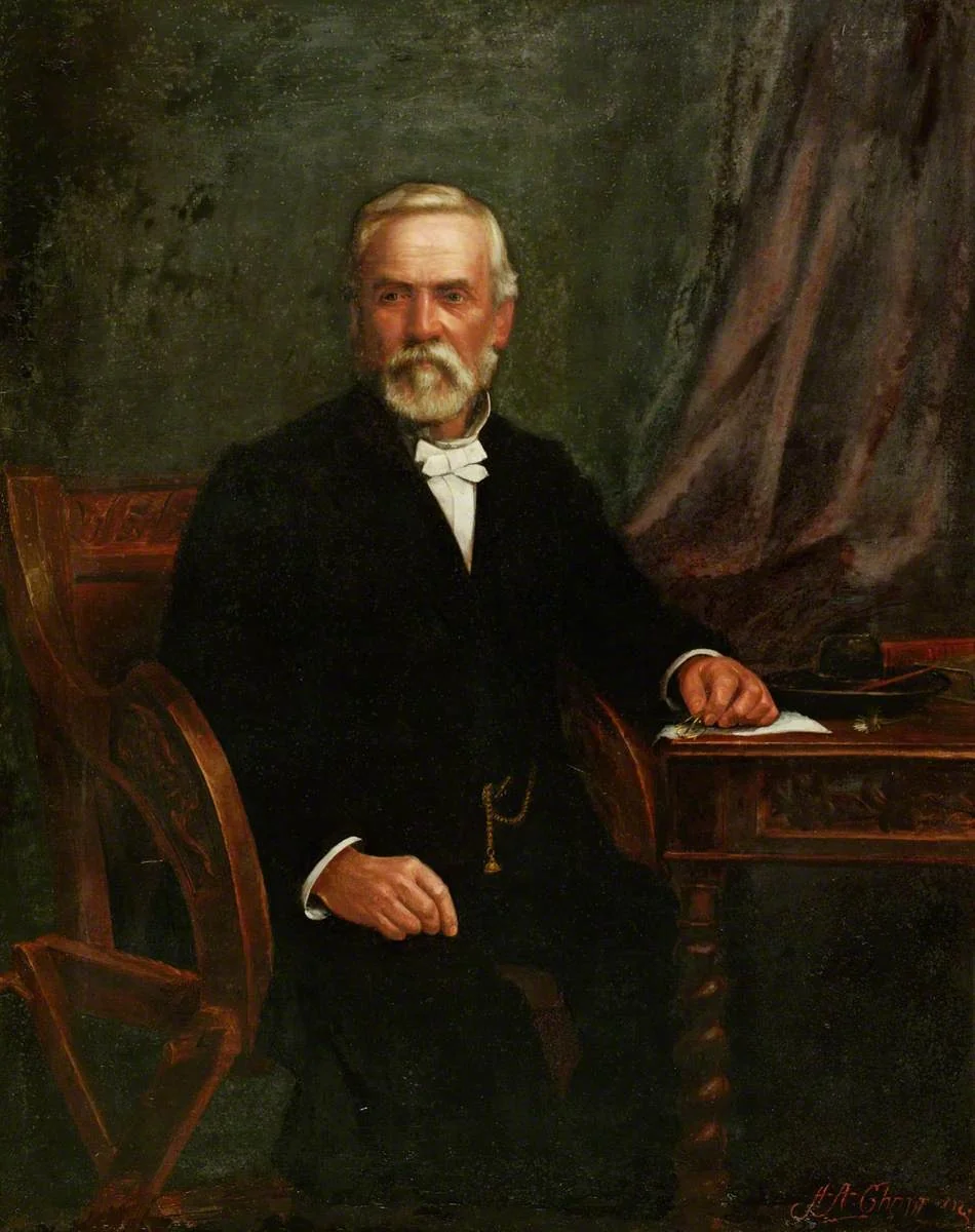 Reverend Thomas Rees (1825–1908), detail