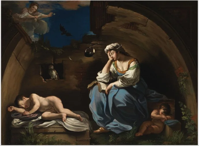 The Pensive Muse, detail