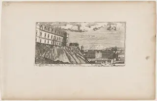 Royal Palace, Toledo, by Louis Meunier, ink