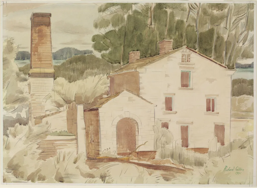 Disused Mill in the Porter Valley, by Seddon, watercolor