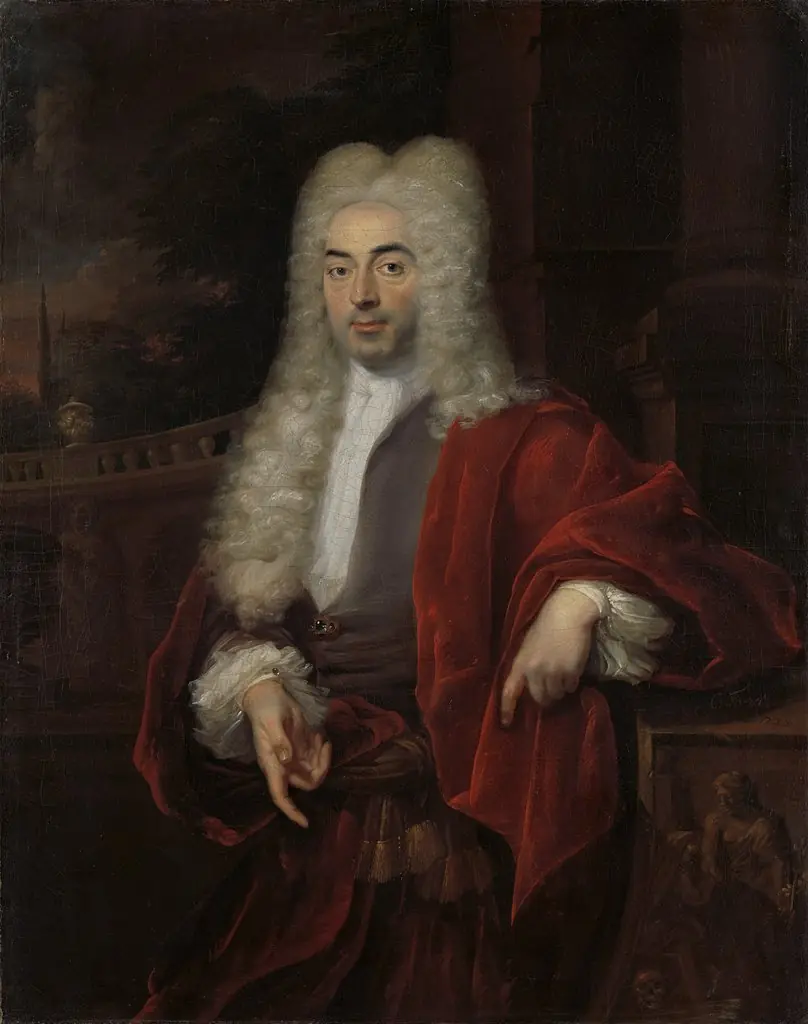 Portrait of a Man, by Cornelis Troost, oil, 1723