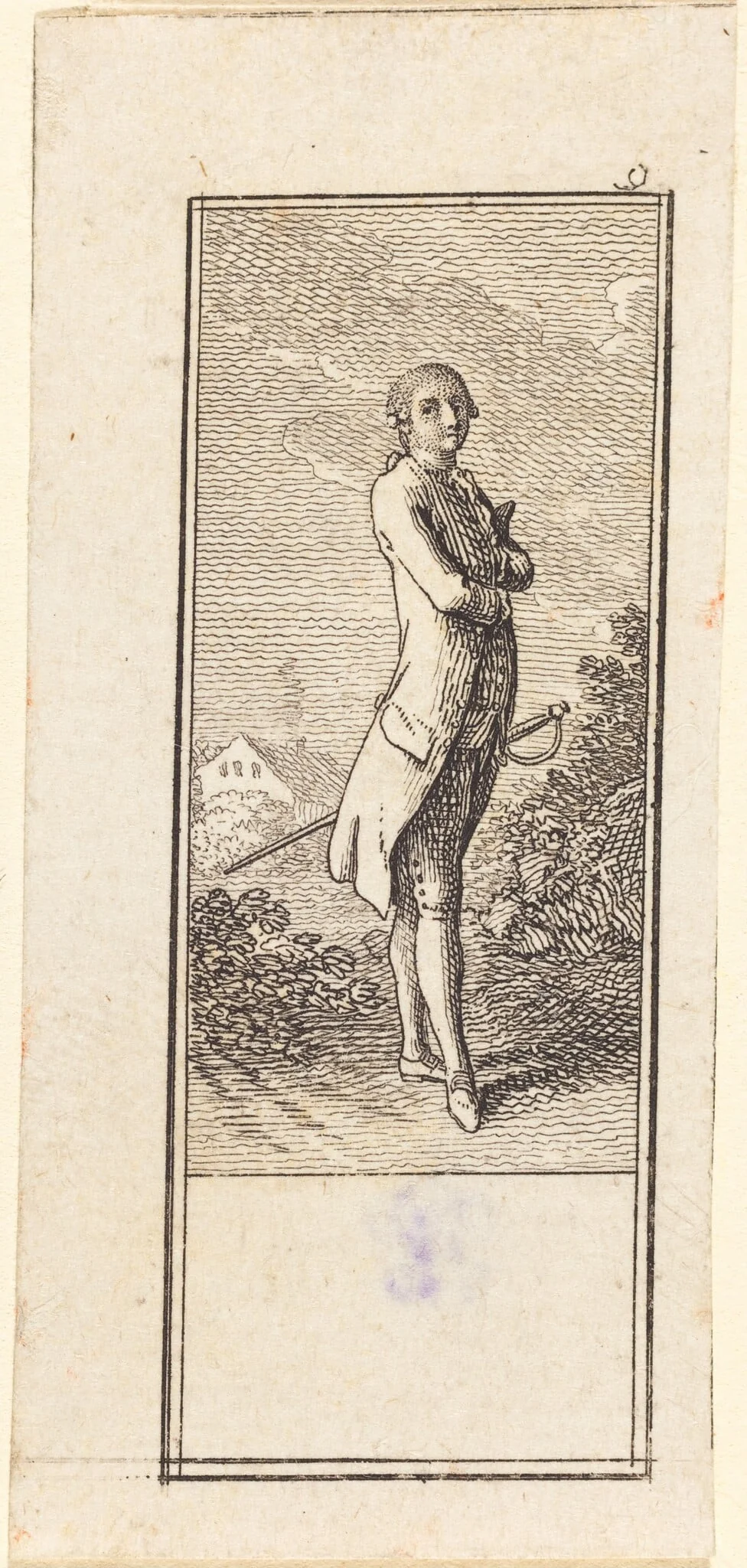 Young Man Bareheaded, with Sword, detail