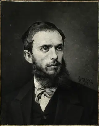 Portrait of Maksymilian Gierymski, by Henryk Piątkowski, oil, 1898