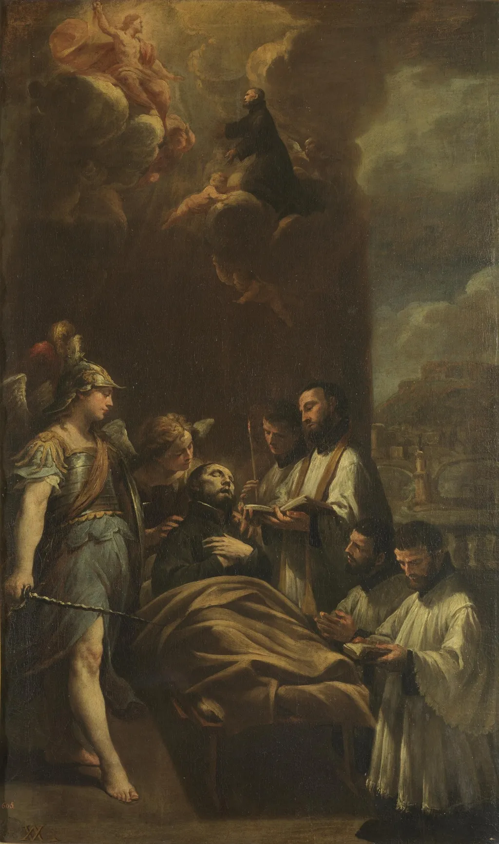 La muerte de San Cayetano, by Andrea Vaccaro, oil, 1601