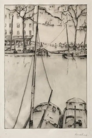 View in Rotterdam, by William George Reindel, 1923