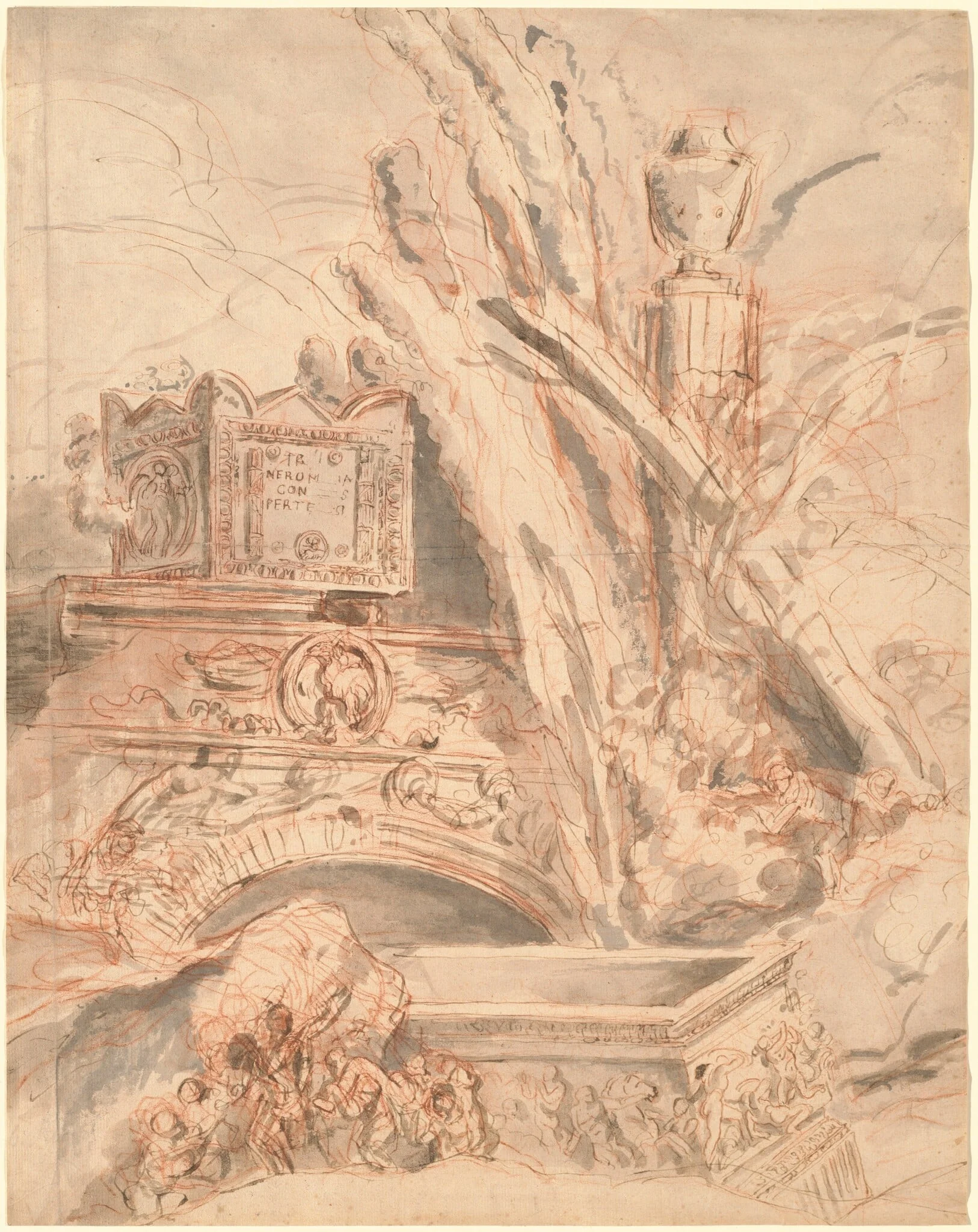 Grottesco with the Tomb of Nero, detail
