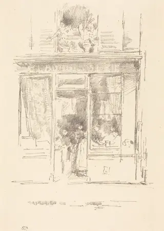 The Laundress: "La Blanchisseuse de la Place Dauphine", by James McNeill Whistler, ink, 1894