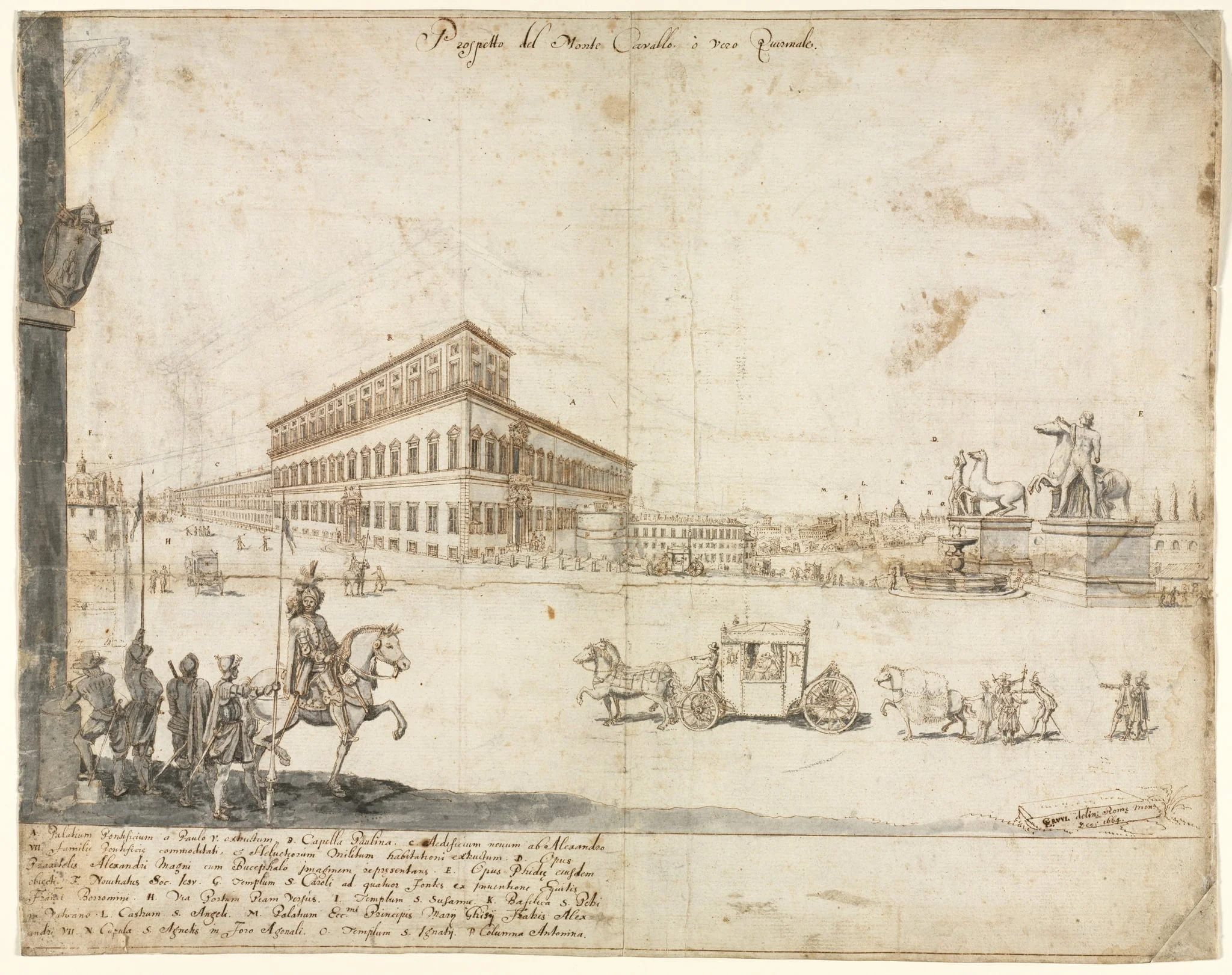 Eighteen Views of Rome: The Quirinale, detail