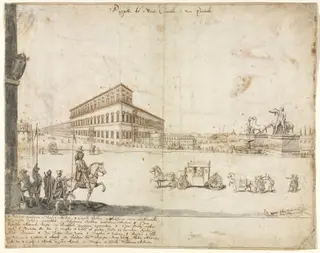 Eighteen Views of Rome: The Quirinale, by Lievin Cruyl, 1664