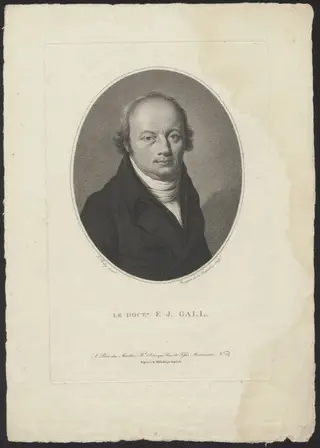 Portrait of F.J. Gall, by Bourgeois de la Richardiere,, unspecified