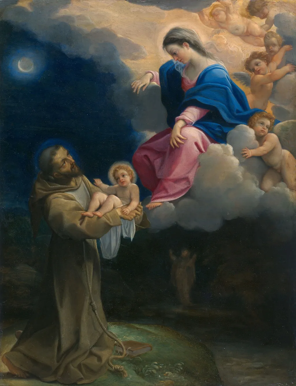 The Vision of Saint Francis, by Ludovico Carracci, oil, 1602