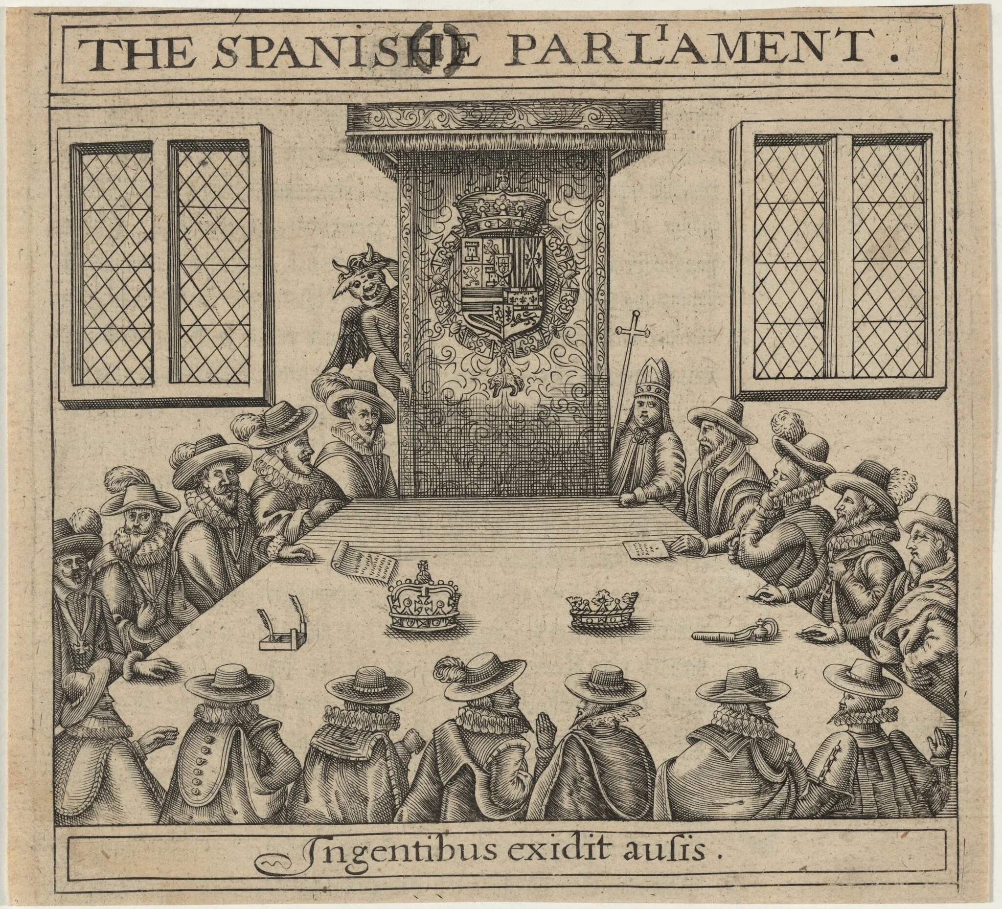 The Spanish Parliament from Vox Populi Eoricum, by Thomas Scott, detail