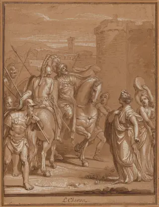 Daughter of Jephthah, by Louis Chéron, gouache, 1685