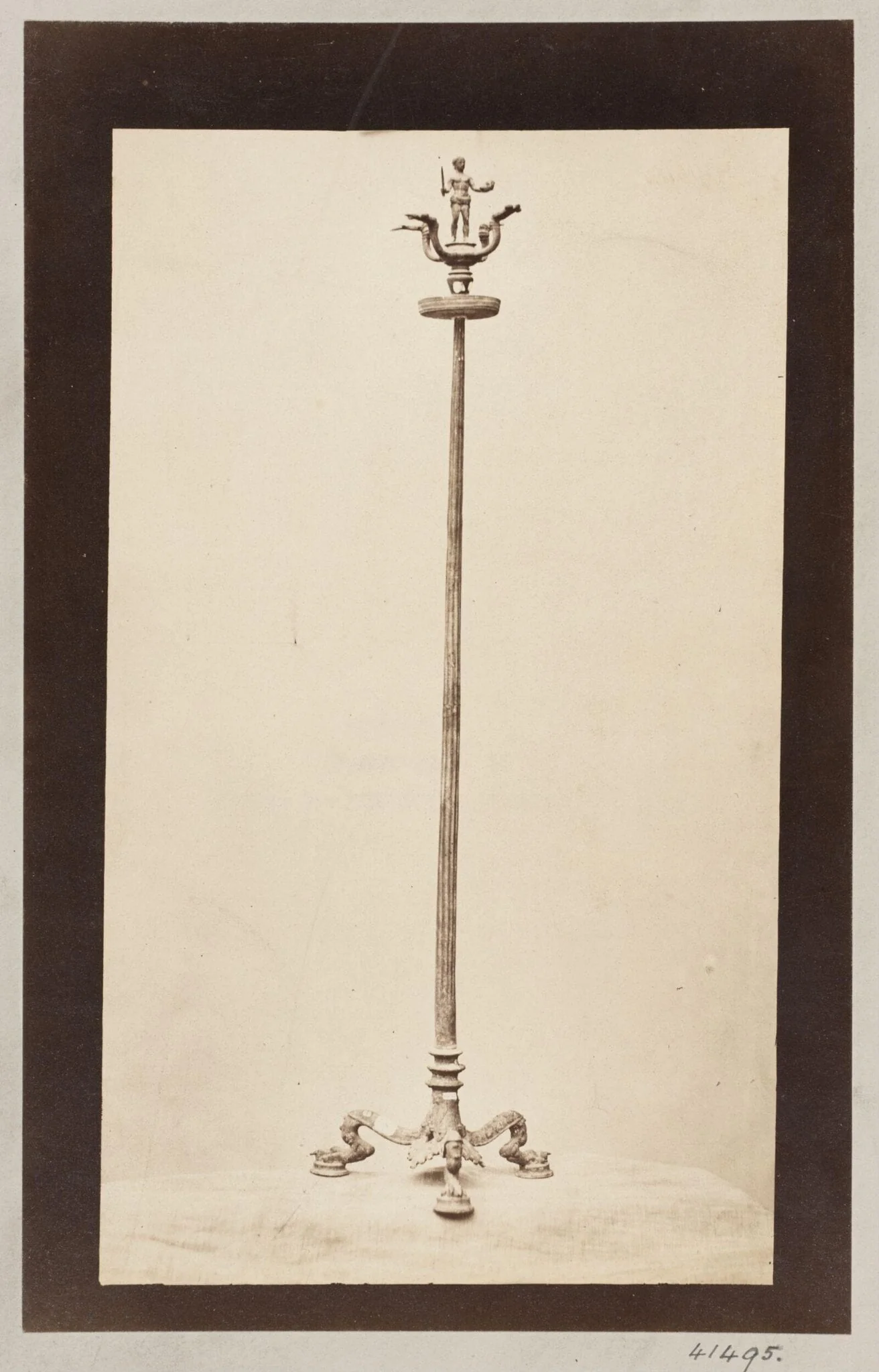 Etruscan Bronze Candlestick, detail