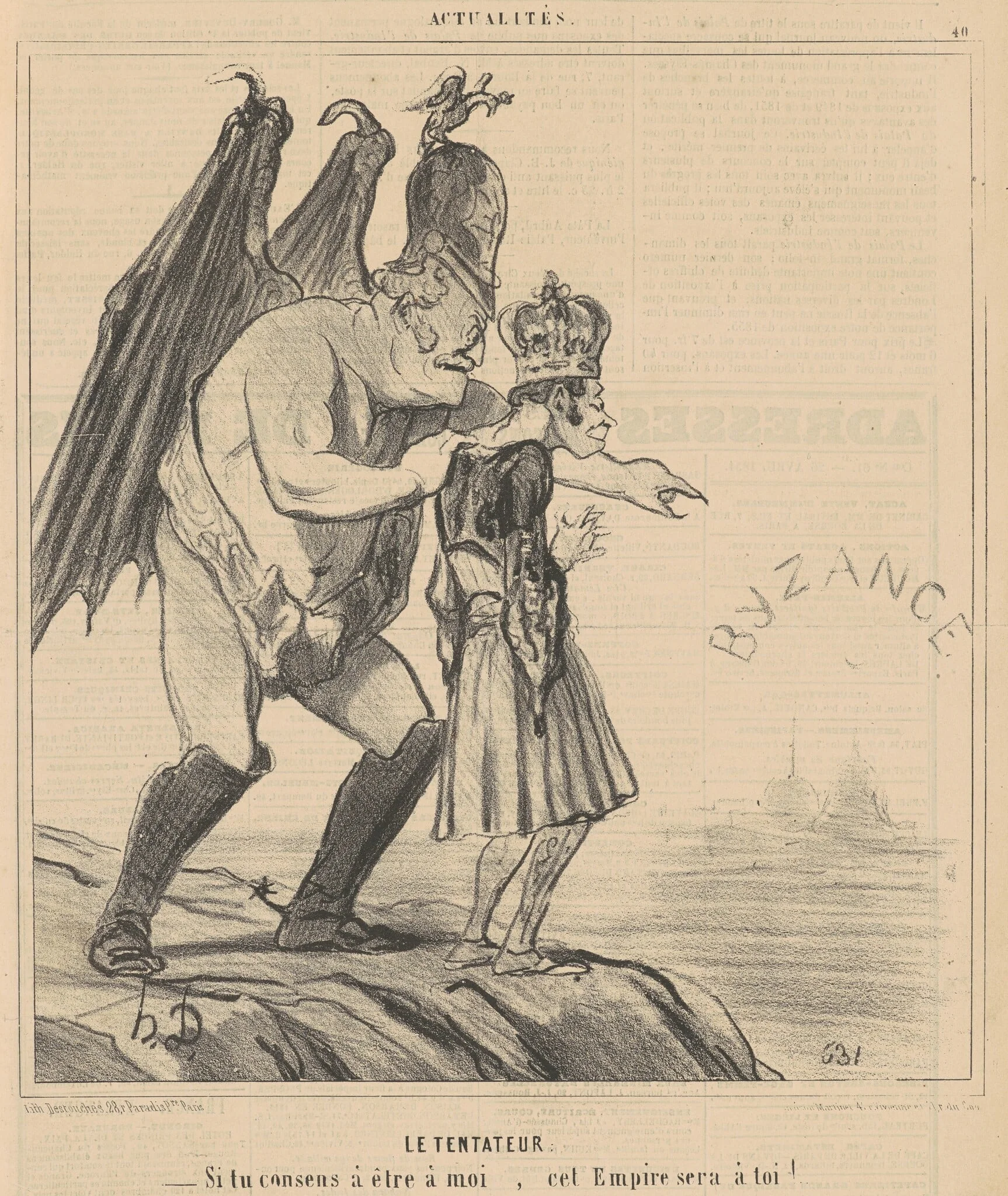 La tentateur, detail