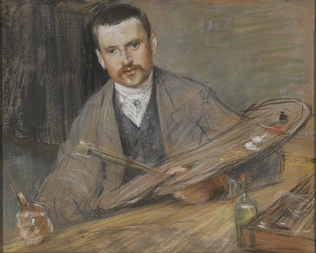 Johan Kindborg, 1861-1907, konstnär, gift med trägravören Emy Edman, by Richard Bergh, unspecified, 1892