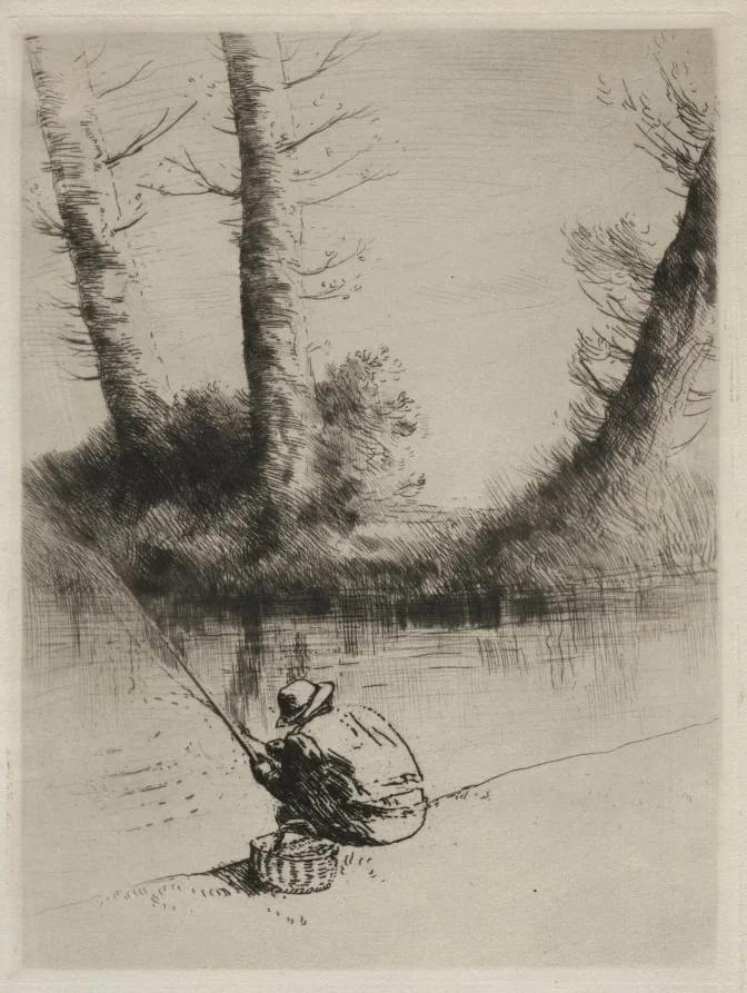 Le Pêcheur à la Ligne, detail