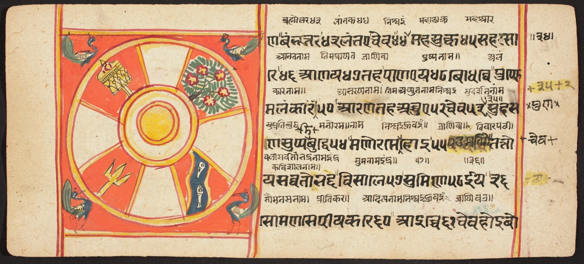 Tantric Manuscript "Sangrahani Sutra", detail