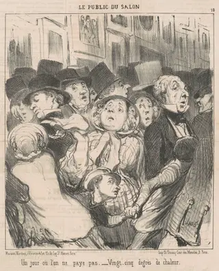 Un jour ou l'on ne paye pas, by Honoré Daumier, ink, 1852