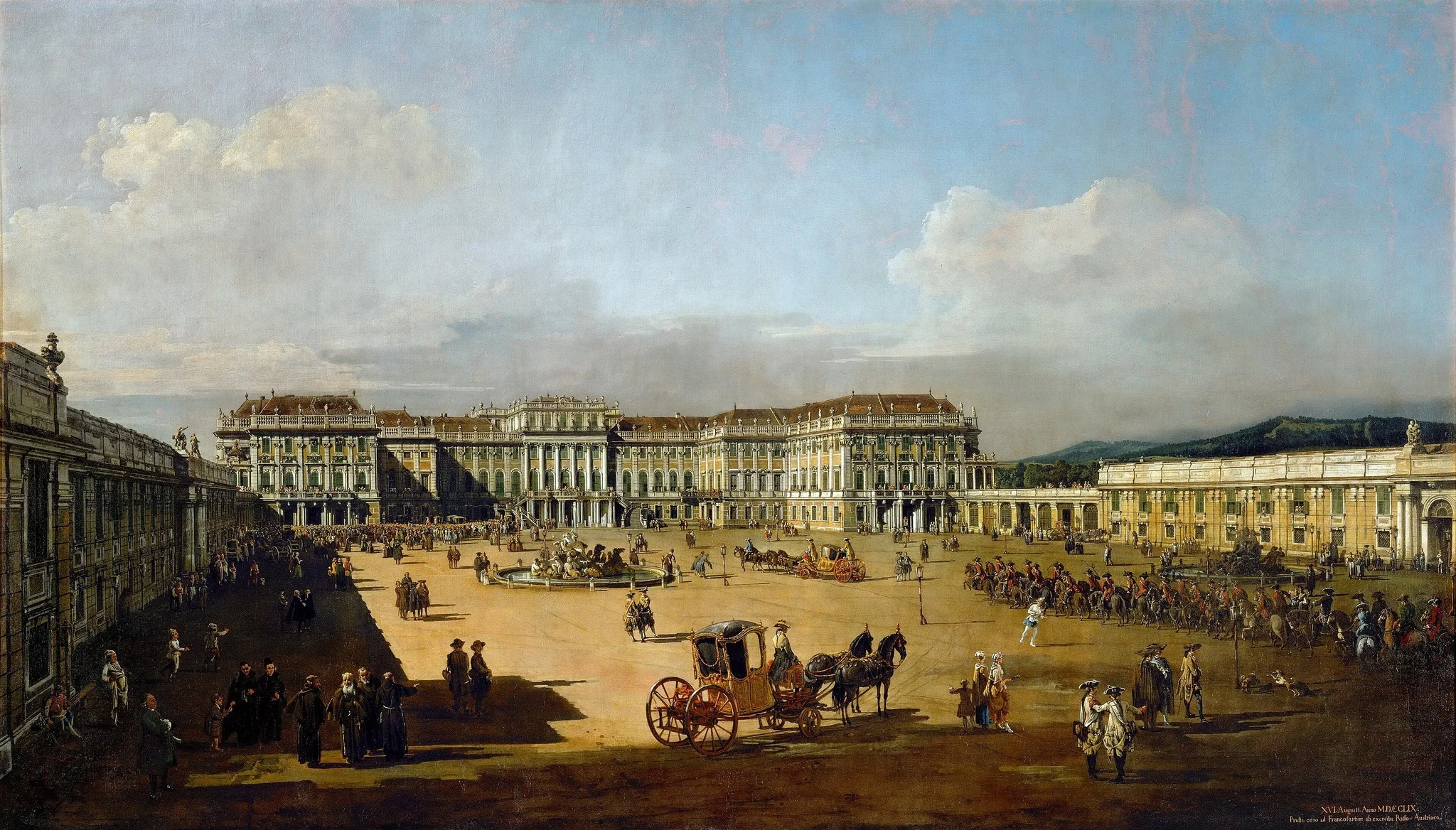 Das kaiserliche Lustschloß Schönbrunn, Ehrenhofseite, detail
