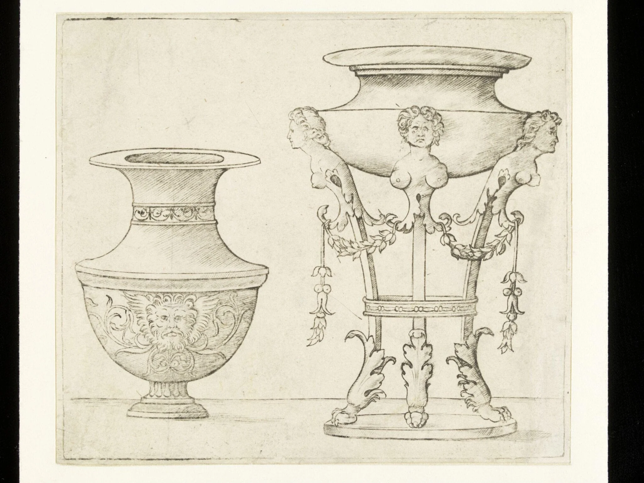A vase and a tripod, detail