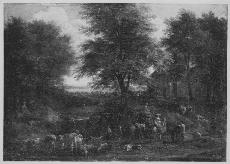 Landschaft mit Staffage, detail