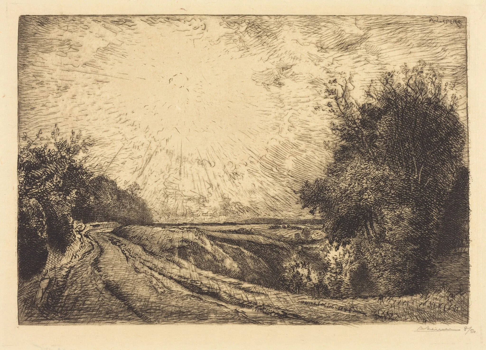 Route from La Houssoye, Crevecoeur-le-Grand (Route de La Houssoye, Crevecoeur), detail