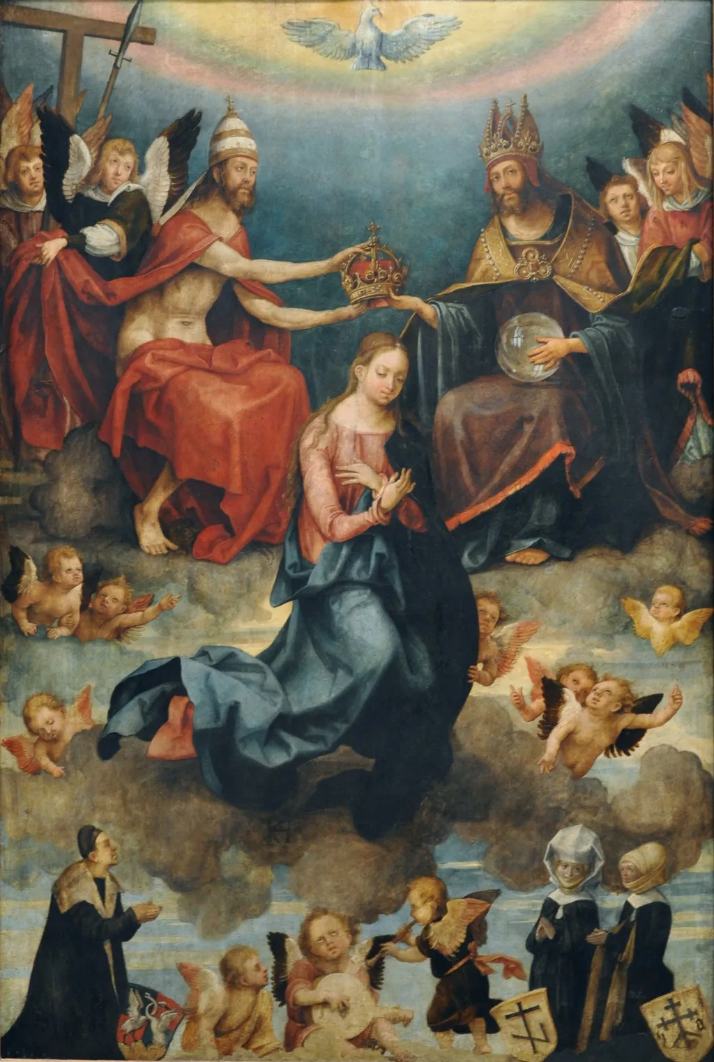Coronation of the Virgin, by Hans von Kulmbach, oil, 1514