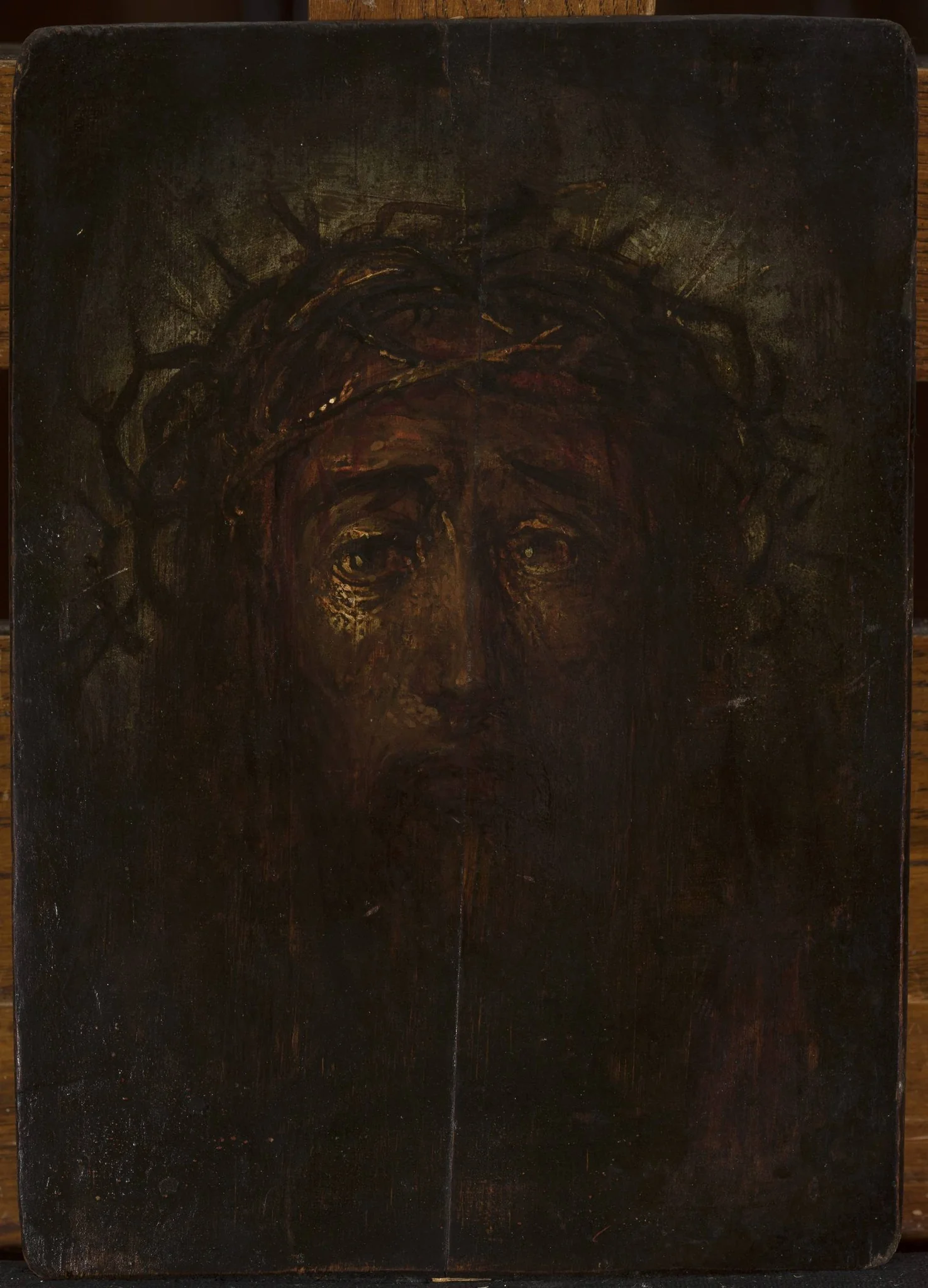 Head of Christ in the crown of thorns, detail