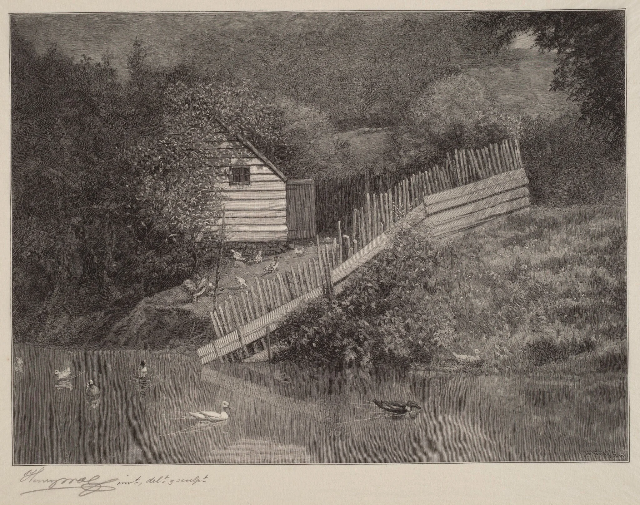 A Duck Pond, detail