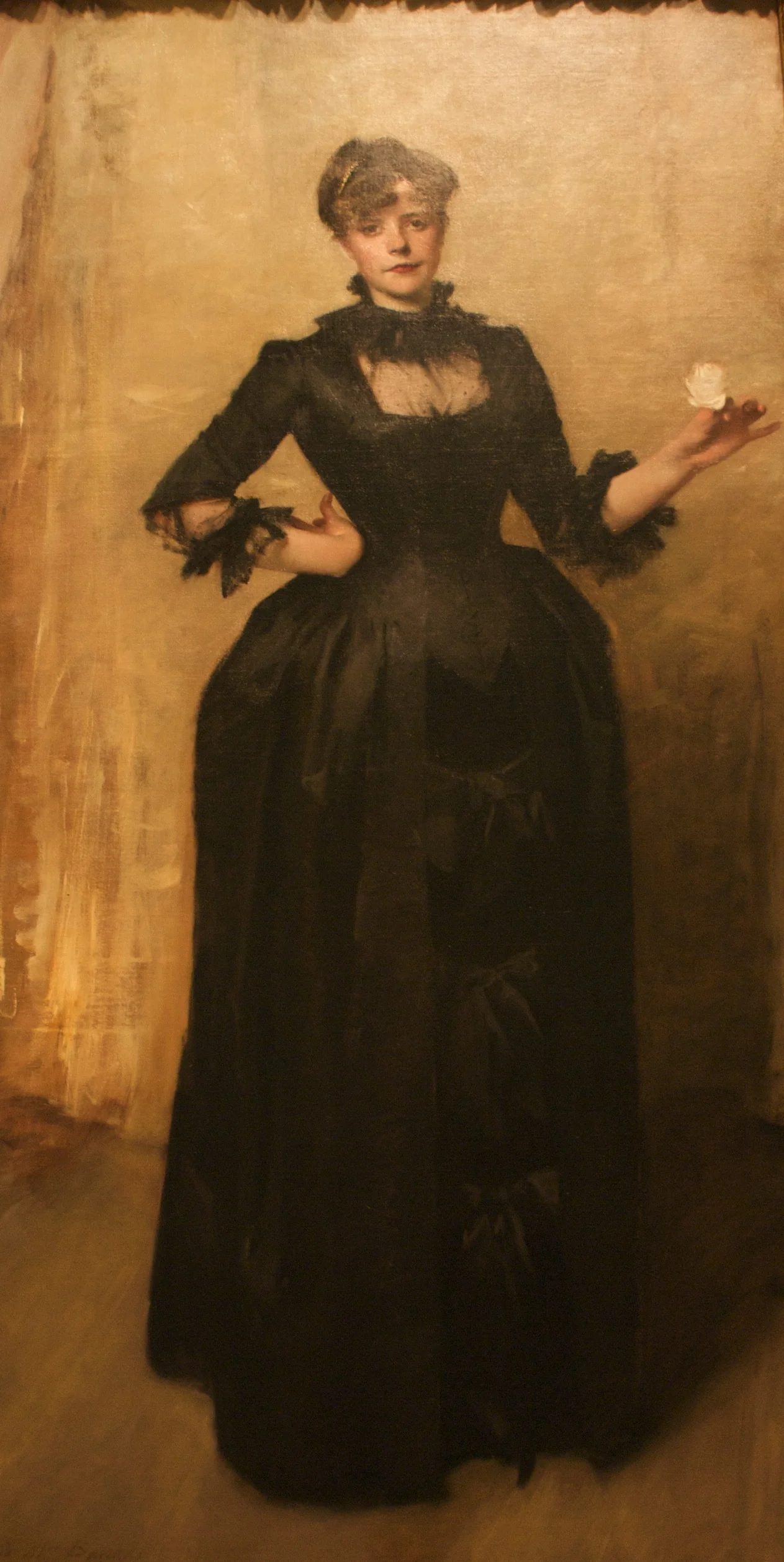Lady with the Rose, detail
