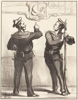 Nous ne nous serions jamais douté tout de même..., by Honoré Daumier, ink, 1870